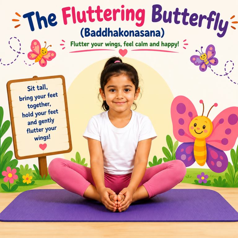 The Fluttering Butterfly - Baddhakonasana Kids Yoga